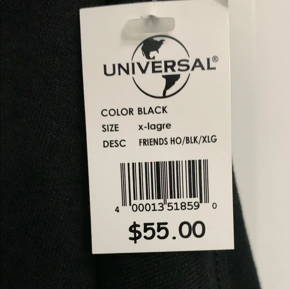 Universal Studios Friends Black Sweatshirt Hoodie - NWT - XL - Picture 3 of 3